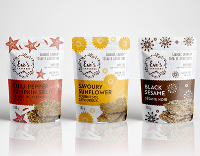 Branding Identity & Package Design for Eve's Crackers