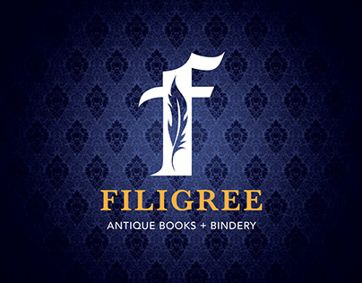 Logo Design - Filigree Antique Books + Bindery