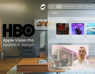 Apple Vision Pro - HBO Spatial UI design