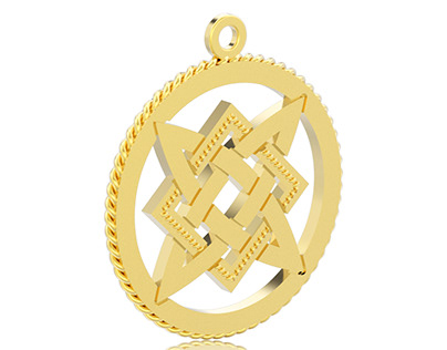 3d jewelry gold ornament pendant