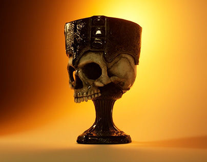 Antique Skull Goblet 3D model Low-poly 3D model