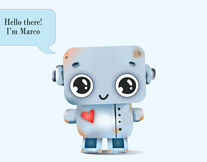 Baby Robot Character Design