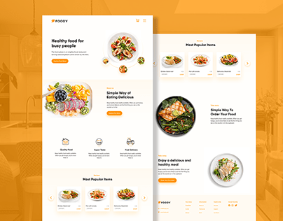 Landing Page Design Food Company - UI Design with Figma