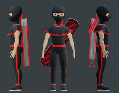 3D Ninja Character.