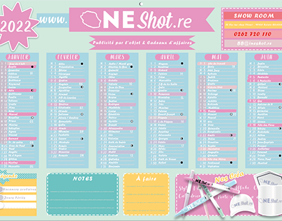 Calendrier Oneshot.re