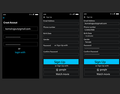 mobile ui dsign
