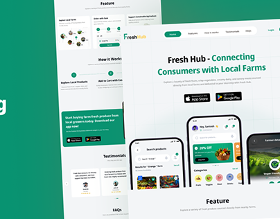 Fresh Hub - App landing Page