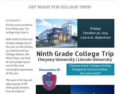 Blog: Get Ready For College Trips - 2016