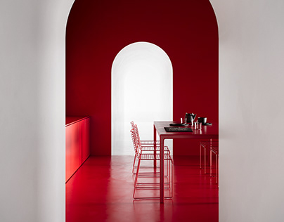 Red & White Interior