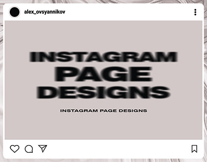 Instagram Page Designs