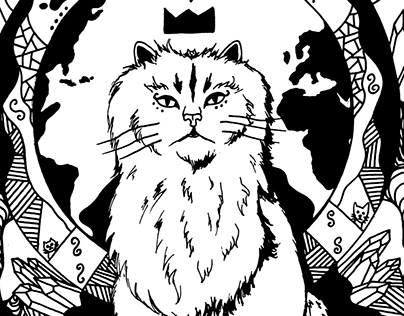 Cats Rule T-shirt Artwork: Pen and Ink Illlustrations