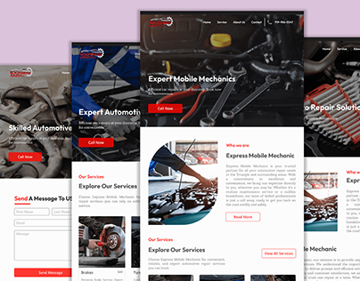 Auto Service, Car Repair Website Design