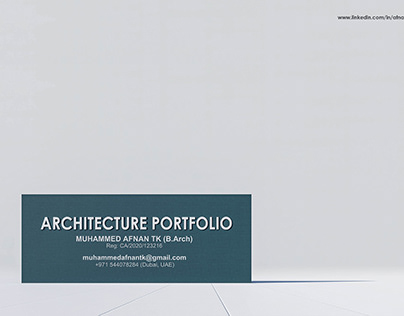 MUHAMMED AFNAN TK Architecture Portfolio 2023