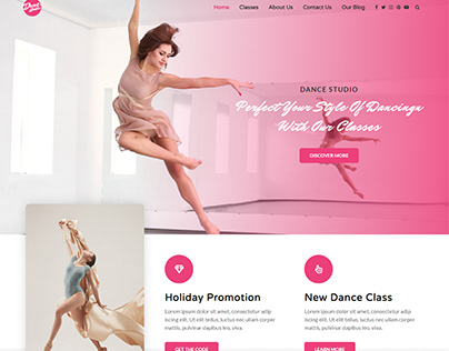 Dance Studio Website Design WordPress