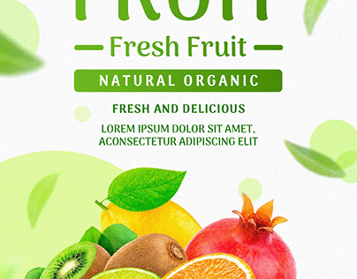 Oriber's fresh fruit poster