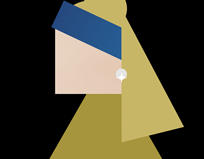 Minimalist Version of 'A Girl with A Pearl Earring'