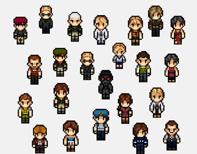 PIXEL ART | Resident Evil: Personagens