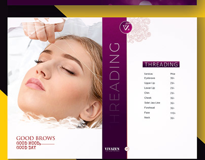 Beauty Parlor Rate Card Design
