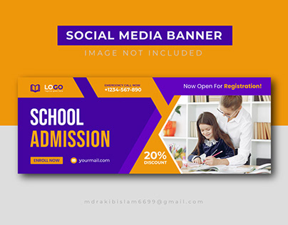 Kids Education Social Media Facebook Banner Design 2021