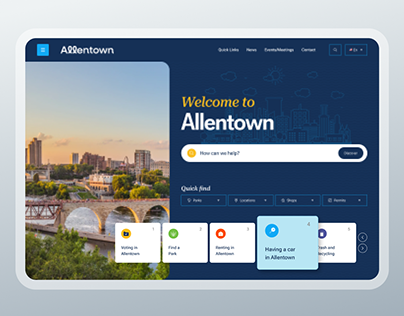 Project thumbnail - City of Allentown, PA with our latest ui / ux