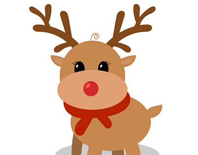 Simple illustration reindeer