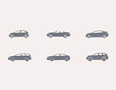Cars. Icon set.