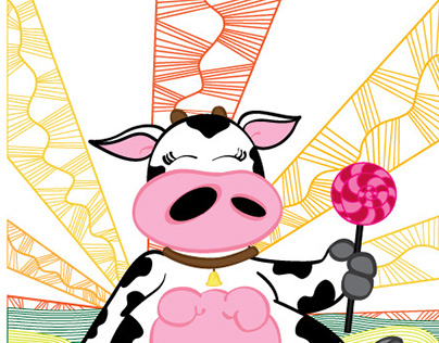 "Cow Lollipop" Print