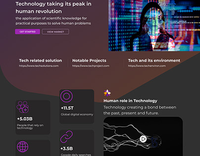 Animated Technology Landing Page