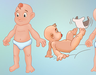 Cartoon Baby Boy Character