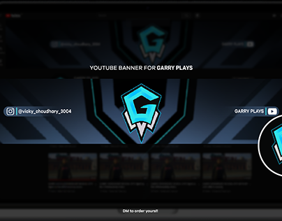 logo and banner work done for client garry plays