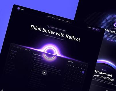 Project thumbnail - Reflect Clone Website UI Design