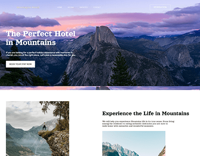 Montagno Hotel | Carrd Template