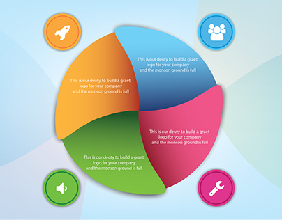Colorful circular Info graph Design for business presen