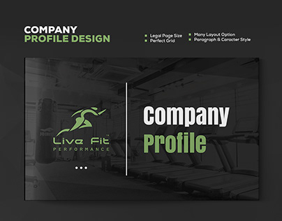 Company Profile Design for GYM, Fitness, Workout, Sport