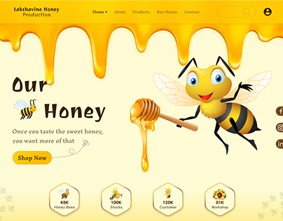 Honey Landing Page Design