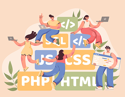 Vector illustrations for IT projects