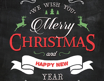 Christmas Chalkboard Greeting Card