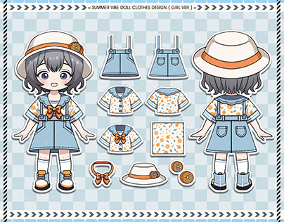 Summer Vibe Doll Clothes Design [Girl Version]