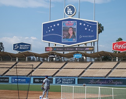 Dodgers Playboard Security Benefit Banners