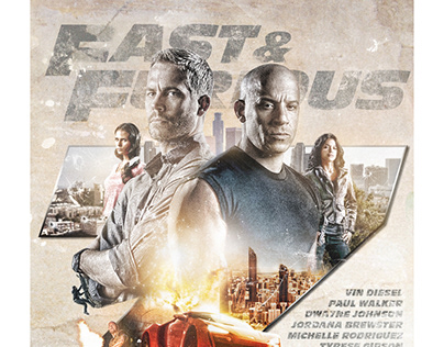 Fast & Furious 7 Poster/Blu-ray Cover