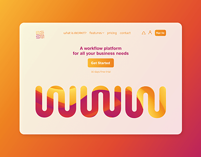 'Workit' - Landing Page for a workflow website