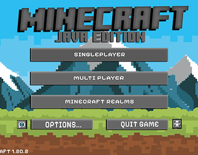 Minecraft game menu design