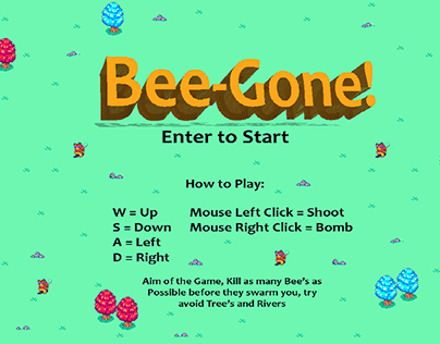 Bee-Gone! Top-Down Shooter, for Young Kids