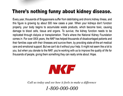 NFK Kidney Disease Awareness Advertisement