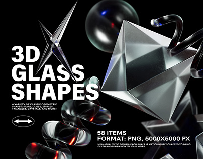 Project thumbnail - 58 3D Glass Shapes