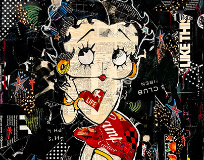 Betty Boop Handmade Collage