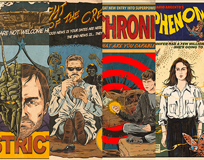 近期四张复古电影漫画风格插画/Illustration Movie Posters 4