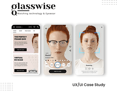 GlassWise - Eyewear app - UX/UI Case Study