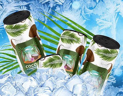 Coconut Exotic Drink Packaging Design