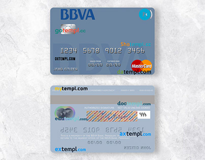 Paraguay Banco BBVA mastercard credit card PSD
